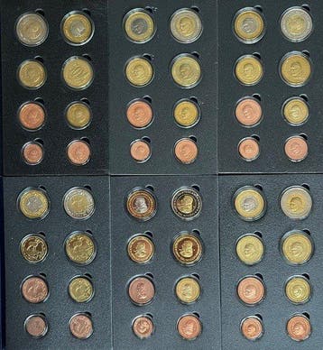 Europa. Probe Set 2003/2007 (6 Medal Sets) (Zonder, Postzegels en Munten