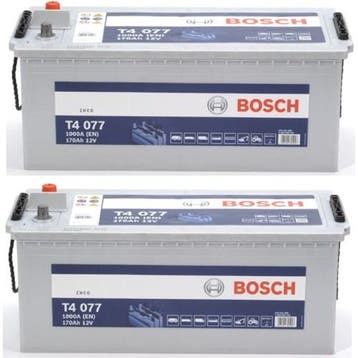 2 X Bosch T4 077 Accu 170Ah, Verzenden