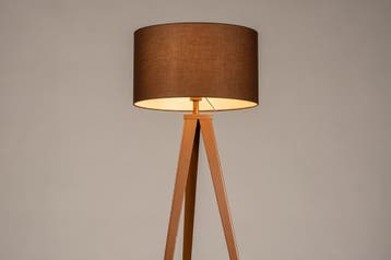 Rietveld Vloerlampen - Bruin - Stof, Metaal, Verzenden, Nieuw