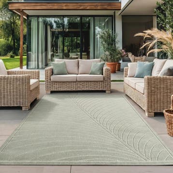 Buitenkleed | Nova | Palmblad | Groen | 80x250 cm, Verzenden, Nieuw