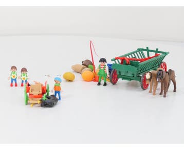 Playmobil 3246 Kar met paarden + 5505 + 4529 #10802, Ophalen of Verzenden, Gebruikt, Overige typen