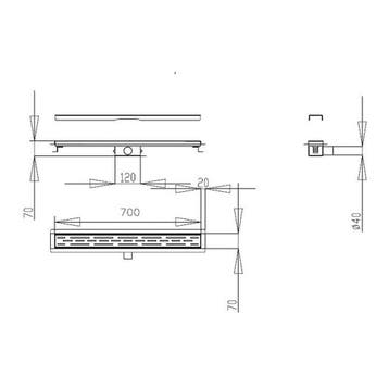 Aanbieding: Douchegoot Best Design Moya Met Flens 70x7x6.7cm, Ophalen of Verzenden, Nieuw