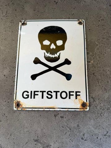 gifstof - Emaille plaat - Staal