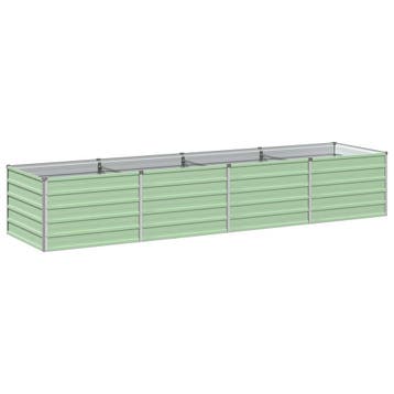 vidaXL Verhoogd Tuinbed Pastelgroen 320 x 80 x 55 cm, Verzenden, Nieuw, Metaal, 60 tot 100 cm