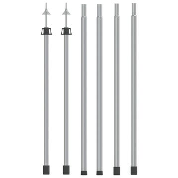 vidaXL Luifelstokken 2 st telescopisch 102-260 cm aluminium, Verzenden, Nieuw