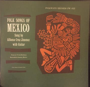 Alfonso Cruz Jimenez - Folk Songs Of Mexico (LP 1959 Mexico), Ophalen of Verzenden, Gebruikt
