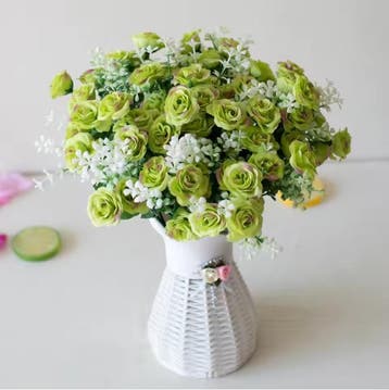 Kunst Mini Rozen Bloemboeket Nep Rozen Woondecoratie, Verzenden, Nieuw