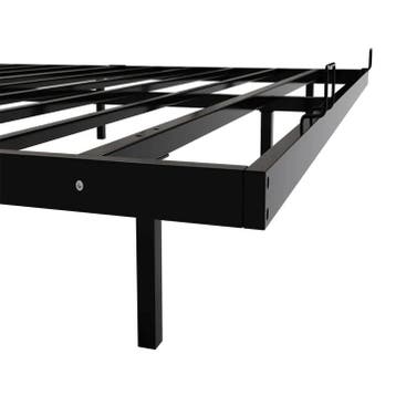 Metalen Bed Palamos - 180 x 200 cm - Incl. LED - Zwart, Verzenden, Nieuw