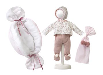 Llorens kledingset en accessoires Nica bloemetjes roze vo..., Ophalen of Verzenden, Nieuw