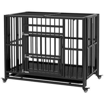 TRUUSK Hondenroosterbox met Wielen - 94 x 58 x 78 cm - 2 Deu, Verzenden, Nieuw