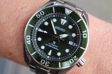 Horloge Seiko Prospex Sumo Green 05/2023 Full set, Staal, Polshorloge, Ophalen of Verzenden, Zo goed als nieuw