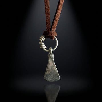 Viking periode Zilver Amulet, Pendant, Talisman, Zeldzame