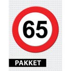 Verkeersbord  65 jaar versiering pakket - 65 jaar versiering, Hobby en Vrije tijd, Feestartikelen, Ophalen of Verzenden, Nieuw