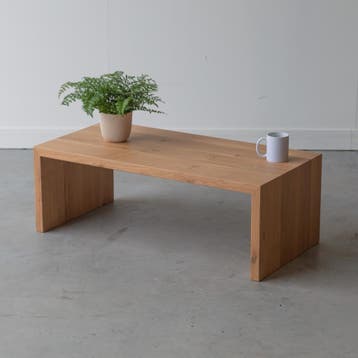 Eikenhouten salontafel rechthoekig, 50 tot 100 cm, Nieuw, Landelijk, modern, Rechthoekig