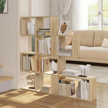 Stellingkast 4 Niveaus – Traptrede Boekenkast Wit/Licht Eik, Huis en Inrichting, Verzenden, Nieuw