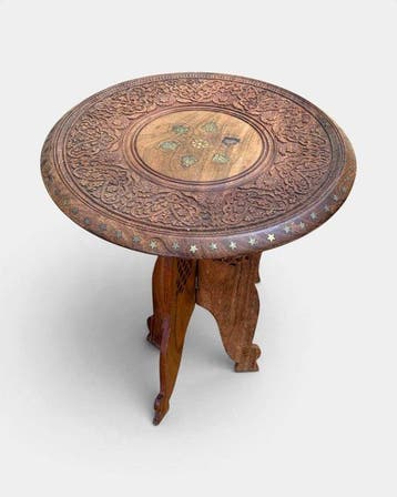 Artigianato indiano - Salontafel - Teak - Handgravure.