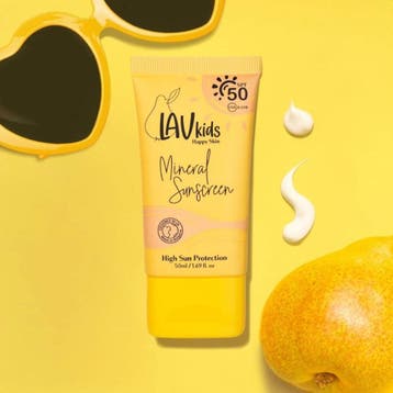 LAV Kids Mineral Sunscreen SPF50 High Sun Protection - 50ml, Ophalen of Verzenden, Nieuw, Overige typen