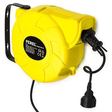 Automatische Kabelhaspel | Perel | 13 + 2 meter (3x 1.5 mm²), Doe-het-zelf en Verbouw, Elektra en Kabels, Verzenden, Nieuw
