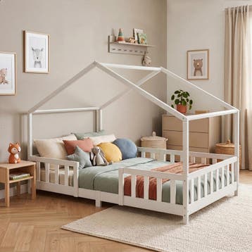 [en.casa] Kinderbed Treviolo met uitvalbeveiliging 120x200 c, Verzenden, Nieuw