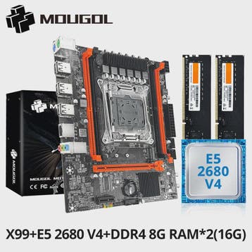MOUGOL X99 Gaming Moederbord Kit met Intel Xeon E5 2680 V4 C, Verzenden, Nieuw