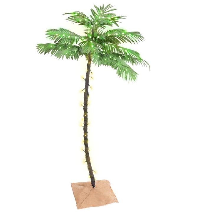 vidaXL Palmboom LED 88 LEDs warmwit 150 cm, Diversen, Kerst, Nieuw, Verzenden