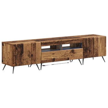 vidaXL 5-delige LED TV-kast Oud hout Bewerkt hout, Minder dan 50 cm, Verzenden, Nieuw, Minder dan 100 cm