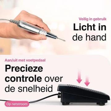 Elektrische Nagelvijl - Nagelfrees Complete Set 35000 RPM, Sieraden, Tassen en Uiterlijk, Verzenden, Zo goed als nieuw