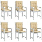 vidaXL Stoelkussens 6 st lage rug 100x50x4 cm stof gemêleerd, Huis en Inrichting, Woonaccessoires | Kussens, Verzenden, Nieuw