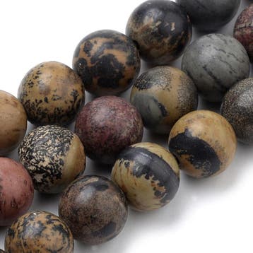 10 x Edelsteen kraal van Chohua Jasper 8mm gat 1mm (Kralen), Ophalen of Verzenden, Nieuw, Kraal