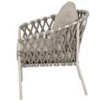 Amalfi low dining tuinstoel natural sand aluminium latte, Ophalen of Verzenden, Nieuw