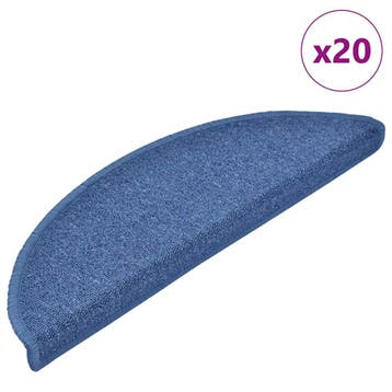 vidaXL Trapmatten 20 st 56x17x3 cm Blauw Halfrond, Verzenden, Nieuw