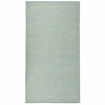 vidaXL Buitenkleed platgeweven 140x200 cm turquoise, Verzenden, Nieuw