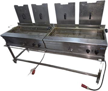 Oliebollen frituur bakwand in VEILING, Gebruikt, Fornuis, Frituur en Grillen