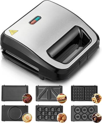FOHERE Contactgrill 750W | RVS | Laatste Stuk!, Witgoed en Apparatuur, Contactgrills, Ophalen of Verzenden, Vaatmachinebestendige platen