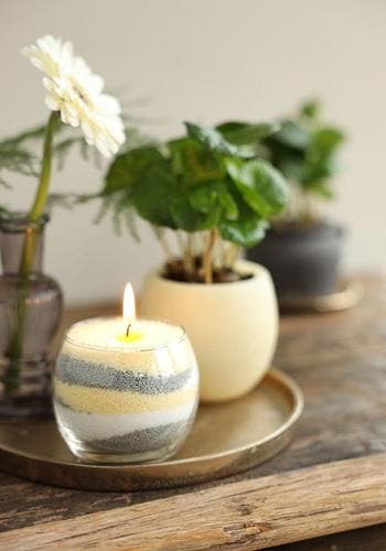 Kaarsenzand Pearl Sand Light Groen inclusief 4 lonten 400 g, Ophalen of Verzenden, Nieuw