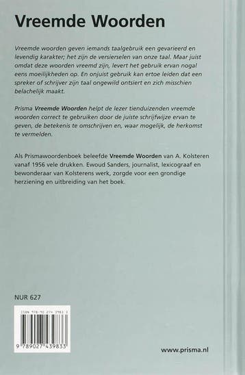 Prisma vreemde woorden 9789027439833 A. van Kolsteren, Boeken, Woordenboeken, Verzenden, Gelezen, A. van Kolsteren