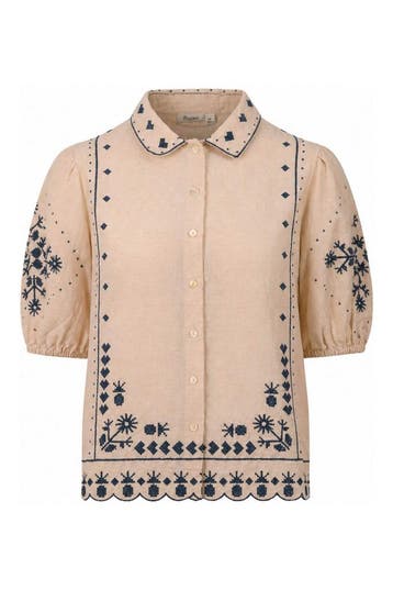 Saint Tropez Blouse in maat M Beige, Saint Tropez, Verzenden, Zo goed als nieuw, Beige