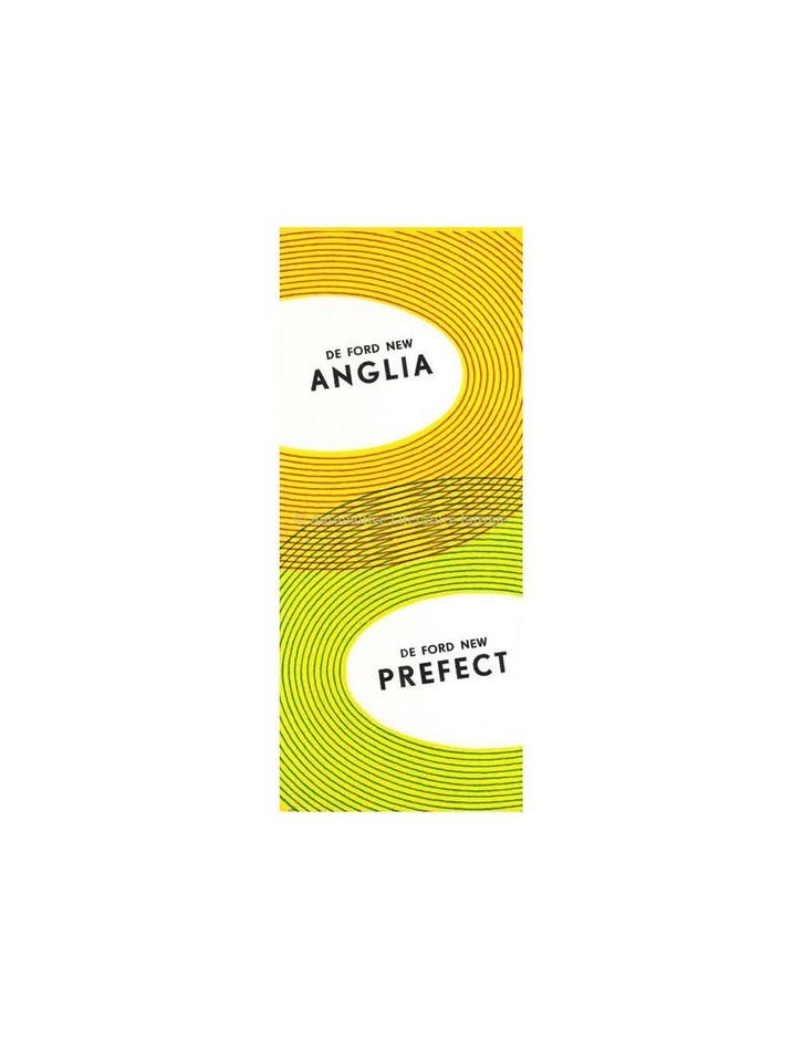 1954 FORD PREFECT & ANGLIA BROCHURE NEDERLANDS, Boeken, Auto's | Folders en Tijdschriften, Ford