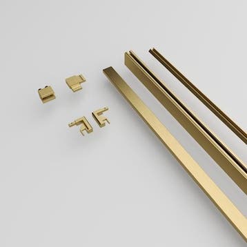 Sanivo Nova Wandprofiel XL 20 x 7 cm Geborsteld Messing Goud, Ophalen of Verzenden, Nieuw, Chroom, Bad