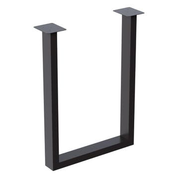 [en.casa] Stalen onderstel set van 2 U tafelpoot 40x28 cm zw, Verzenden, Nieuw
