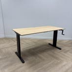 Ergoswiss slingerbureau, 160x80 cm. beuken - zwart, Ophalen of Verzenden, Gebruikt