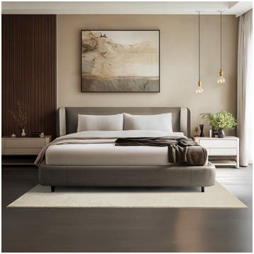 Kortpolig vloerkleed Soft Zone - 140 x 200 cm, beige, Verzenden, Nieuw