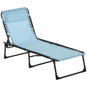 Zonneligstoel, Opvouwbaar, Ademende Hoes, Metalen Frame, 189, Tuin en Terras, Verzenden, Nieuw