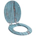 vidaXL Zachte sluit toiletbril Blauw 44 x 38 cm MDF-plaat, Verzenden, Nieuw