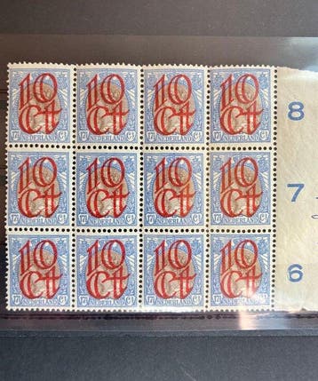Nederland 1923 - Opruimingsuitgifte in blokje met twee, Gestempeld