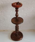 Bijzettafel - Walnoot - Rooktafel pedestal