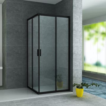 BWS Douchecabine | Hayes | Vierkant 90x90x195cm | Mat Zwart, Ophalen of Verzenden, Nieuw, Douche