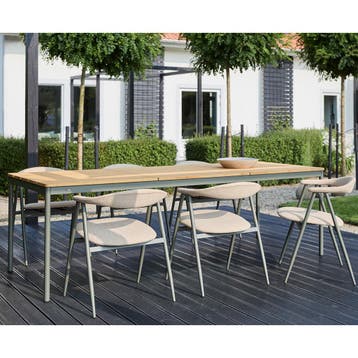 *WOONWINKEL* Brafab Nox/Boi Set Tuinset 6 Persoons Teak En A, Verzenden, Nieuw