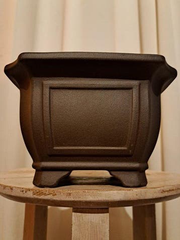 Bonsai schaal - 18x18x11,5cm - ongeglazuurd - Hoogte (boom):