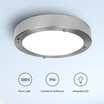 Badkamer Plafondlamp Smartwares - Ø 28 cm - Chrome - LED, Verzenden, Nieuw